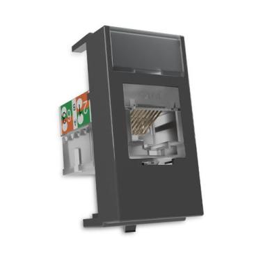 Imagem de Tomada Rede Informática RJ45 Cat6 cor Grafite Infiniti MG - MarGirius,