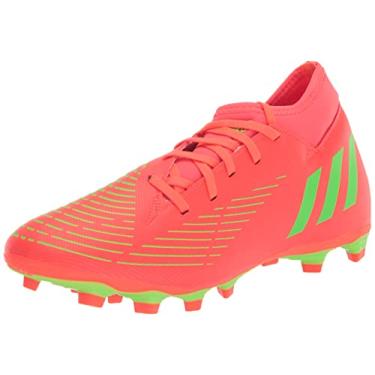 Imagem de adidas Tênis de futebol unissex adulto Edge.4 Predator Flexible Ground, Vermelho solar/verde solar/preto (estoque), 10 Women/10 Men