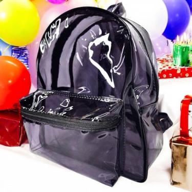 Imagem de Mochila Solid Style Transparente Neon Com Bolso Duplo Zíper - MN - VÁR