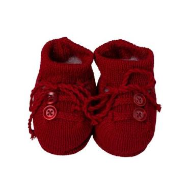 Imagem de Sapatinho bebê 2 botões - Vermelho - NN, Vermelho, Único