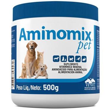 Imagem de Aminomix Pet Suplemento Alimentar para Animais 500g Vetnil