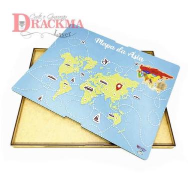 Imagem de Caixa para Mapa da Ásia - Drackma