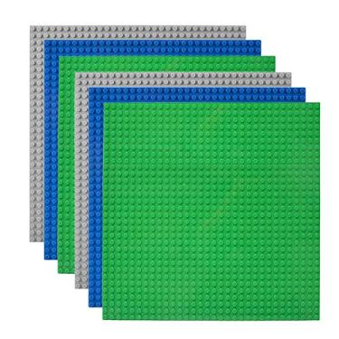 Imagem de Lekebaby Classic Baseplates Building Base Plates for Building Bricks 100% Compatible with Major Brands-Baseplates 10" x 10",Age 3 and up, Pack of 6