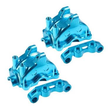 Imagem de CNC Aluminum Metal TT-02 Front/Rear Universal Gear Box Cover Upgrade Kit for 1/10 RC Car TT02 Gearbox (Blue)