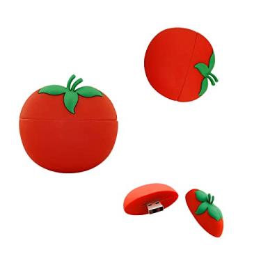 Imagem de Pendrive 16 GB - Pen Drive USB - 16 GB - Unidade de armazenamento de fotos de tomate (tomate)
