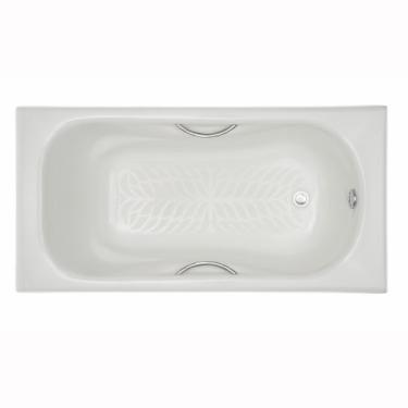 Imagem de Porcher Banheira de ferro fundido Drop-In Romaine Nouveau 60300-08.001 com guidão UltraSteel, branca