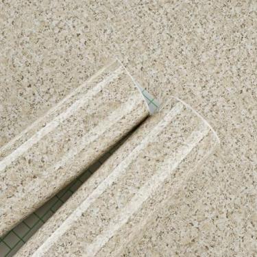 Imagem de Wallderful Papel de parede de granito brilhante para contato de bancada à prova d'água removível Terrzzo papel de contato para cozinha banheiro autoadesivo mármore vinil papel de parede para forro de