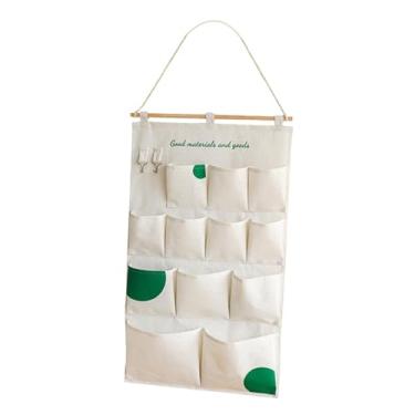 Imagem de WeiLaiKeQi Organizador de parede com bolsos para pendurar na porta da cozinha e dormitório, 12 Bolsos Verde, Tamanho real