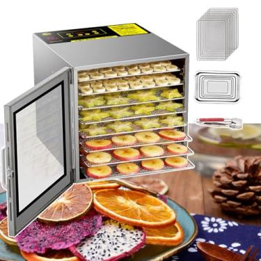 Imagem de Desidratador de alimentos com 8 bandejas e função de receita,desidratador e secador de alimentos para carne, frutas, vegetais,Temporizador ajustável de 24 horas, controle de temperatura de 30℃-90℃
