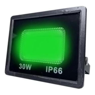 Imagem de Refletor Holofote Led 30w Verde Bivolt Aprova D' Agua Ip66 - AAA TOP