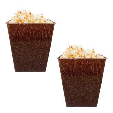 Imagem de Kit 2 Pipoqueira Retrô Fibra Coco Green 2,6L - Bb Store