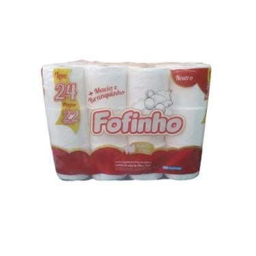 Imagem de Papel Higiênico Fofinho Folha Dupla 30m, 96 rolos. - canoinha