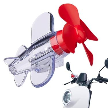 Imagem de Decoração de moinho de de avião, brinquedo de avião de corda, Pingente de guiador de carro elétrico, Decoração de avião voador, decoração de guidão de scooter elétrico, ornamento exterior de carro par