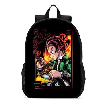 Imagem de Mochila Escolar Infanto Juvenil Anime Demon Slayer Tanjiro Novidades 0