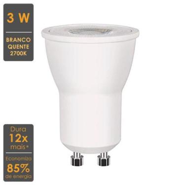 Imagem de Lâmpada LED Mini Dicroica 3W GU10 2700K Bivolt - Stella - STH8513/27