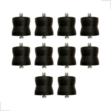 Imagem de Kit 10 roletes berço parafuso para lancha jetski (7cmx6,2cm) - VABADUS