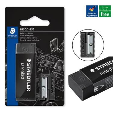 Imagem de Kit Borracha Staedtler Rasoplast 526 B-9 + Apontador Preto