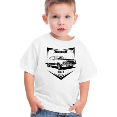 Imagem de Camiseta Branca Infantil Carro Opala - GMH Prod. Serv. e Repr., 14