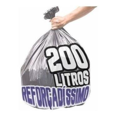 Imagem de Saco De Lixo 200 Litros 100 Un Cinza Reforçadíssimo - HIGIPACK