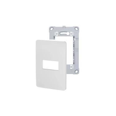 Imagem de Placa 4X2 1 Módulo S730100274 Gamma Silver Orion Schneider