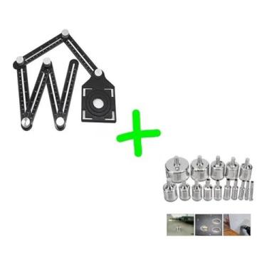 Imagem de Régua Para Azulejista+ Kit 15 Serra Copo Diamantada 6mm A 50 - DRILL