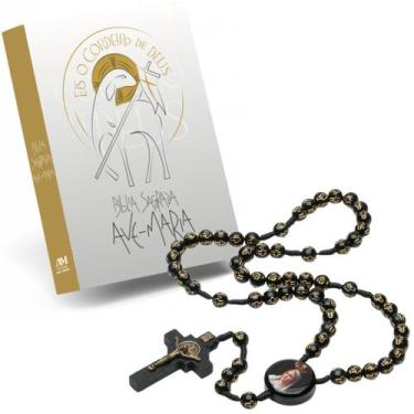 Imagem de Kit Terço Maria Passa A Frente Bíblia Católica Sagrada Ave-Maria Eis o