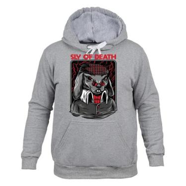 Imagem de Moletom 100% Algodão Quente Sly of Death - Surprass, Cinza, M