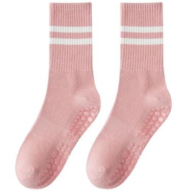 Imagem de Meia de Pilates yoga esportivas profissional Antiderrapante - 1 par - 