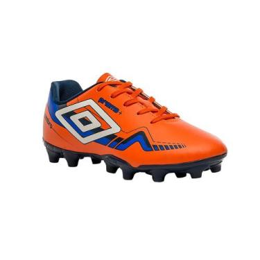 Imagem de Chuteira Campo Umbro Prisma+, Laranja, Branco, 40