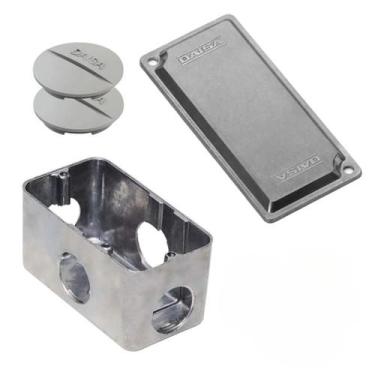 Imagem de Kit - coindulete (dailet) múltiplo tipo x 1" completo com tampa cega +