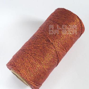 Imagem de Cordão Fio Encerado Cordone 1mm 100gr Linhasita Cobre