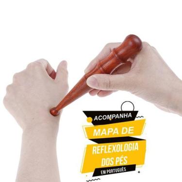 Imagem de Bastão de Madeira Massagem Reflexologia Podal - wapshop