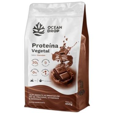 Imagem de Whey Proteina Vegano Sem Lactose 450g Chocolate Ocean Drop