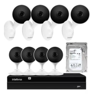 Imagem de Kit 8 Câmeras Mibo Imx Wi-fi Com Hd 500gb E Nvd 1408 - Intelbras