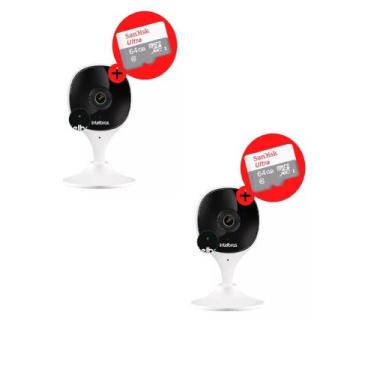 Imagem de Kit 2 Câmera Ip Wi-fi Full Hd Imx Mibo Intelbras + Sd 64gb Ultra