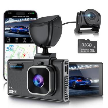 Imagem de Dash Cam ONDASHCAM O2 4K/2.5K frontal e traseira com cartão de 32GB