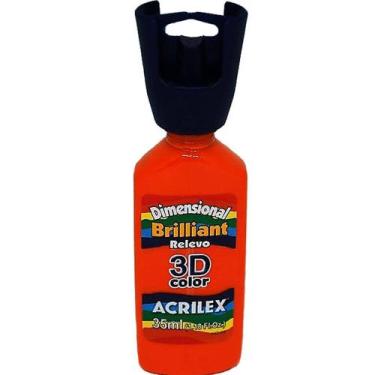 Imagem de Tinta Dimensional Relevo 3D Brilhante Laranja - ACRILEX