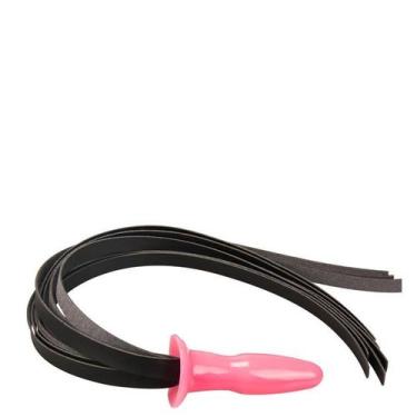 Imagem de Plug Anal Rosa em Silicone 9x3,1CM com Chicote Preto  - Aphrodisia