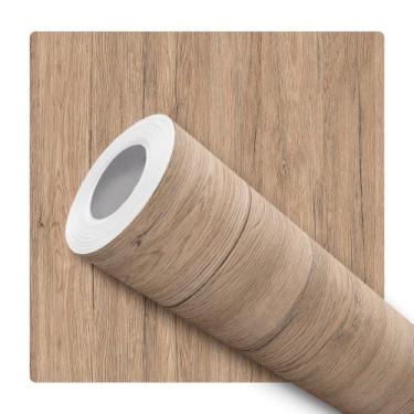 Imagem de Papel de Parede Adesivo Madeira Avelã Painel Cabeceira Moderno Quarto 