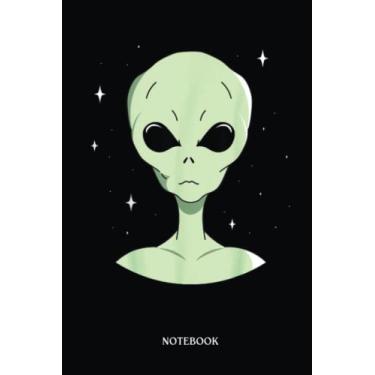 Imagem de Alien Notebook: Elegant Alien Head | Alien Journal, Lined Journal Ufo, Ufo Journal, Lined Journal Alien, Size 6 X 9", 120 Pages.