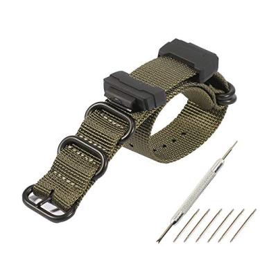 Imagem de WRISTARMOR Kit de pulseira de relógio de nylon RAF de conversão HD de 16 mm para relógio GShock DW-5600 DW-6900 GA700 GA100 para homens, Verde militar, 16mm, Militar
