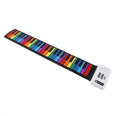 Imagem de Teclado de Piano Eletrônico de Enrolar Com 49 Teclas Portátil Dobrável USB Recarregável para Crianças Iniciantes