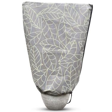 Imagem de UB-STORE Capas de plantas com proteção contra congelamento 61 x 81 cm em pacote com 4 | Cobertores marrons de geada de inverno para plantas ao ar livre | Sacos de cobertura de jardim reutilizáveis com