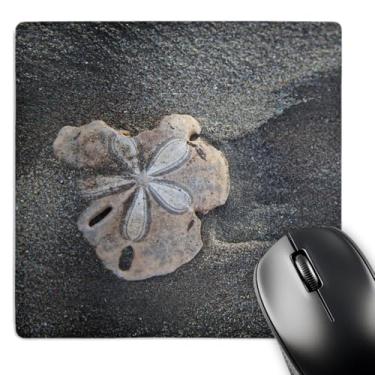 Imagem de Mouse pad com acabamento fosco rosa 3D "América Central El Salvador Sand Dollar On Sand." - 20 x 20 cm - mp_205308_1