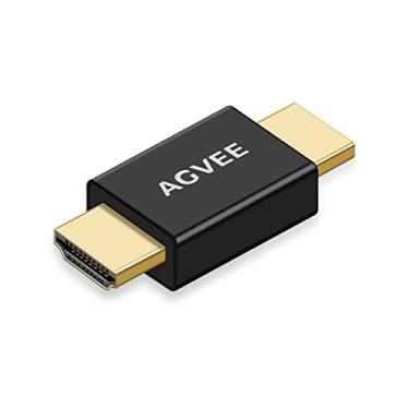 Imagem de AGVEE Pacote com 2 adaptadores HDMI macho para macho, conector extensor de acoplador HDMI tipo A 2.0 4k@60HZ, conversor de extensão de metal para TV Stick, Roku Stick, Chromecast, Xbox, PS4, laptop,