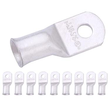 Imagem de SELTERM Rosca de 3/0 AWG 5/16" (10 peças) UL naval, terminais de cabo de bateria, ilhós de cobre estanhado, conectores de terminal de anel tubular [B86]