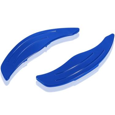 Imagem de Capa de extensão de câmbio de volante de alumínio esportivo acabamento interior acessórios para Ford Fusion Mondeo, para Edge 2015-2018, para Taurus, Lincoln MKC, MKS, MKZ, MKX, Continental (azul)