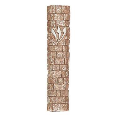 Imagem de A&S Mezuzot Mezuzah Case in Western Wall Design Waterproof Judaica Door Mezuza for Home Blessing (Beige Brick, 7 Inches)