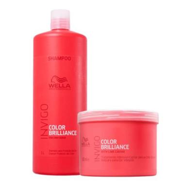 Imagem de Wella Invigo Color Brilliance Kit Shampoo 1000ml + Mascara 500ml  - We