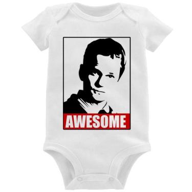 Imagem de Body Bebê Awesome Barney Stinson - Foca na Moda, Branco, M